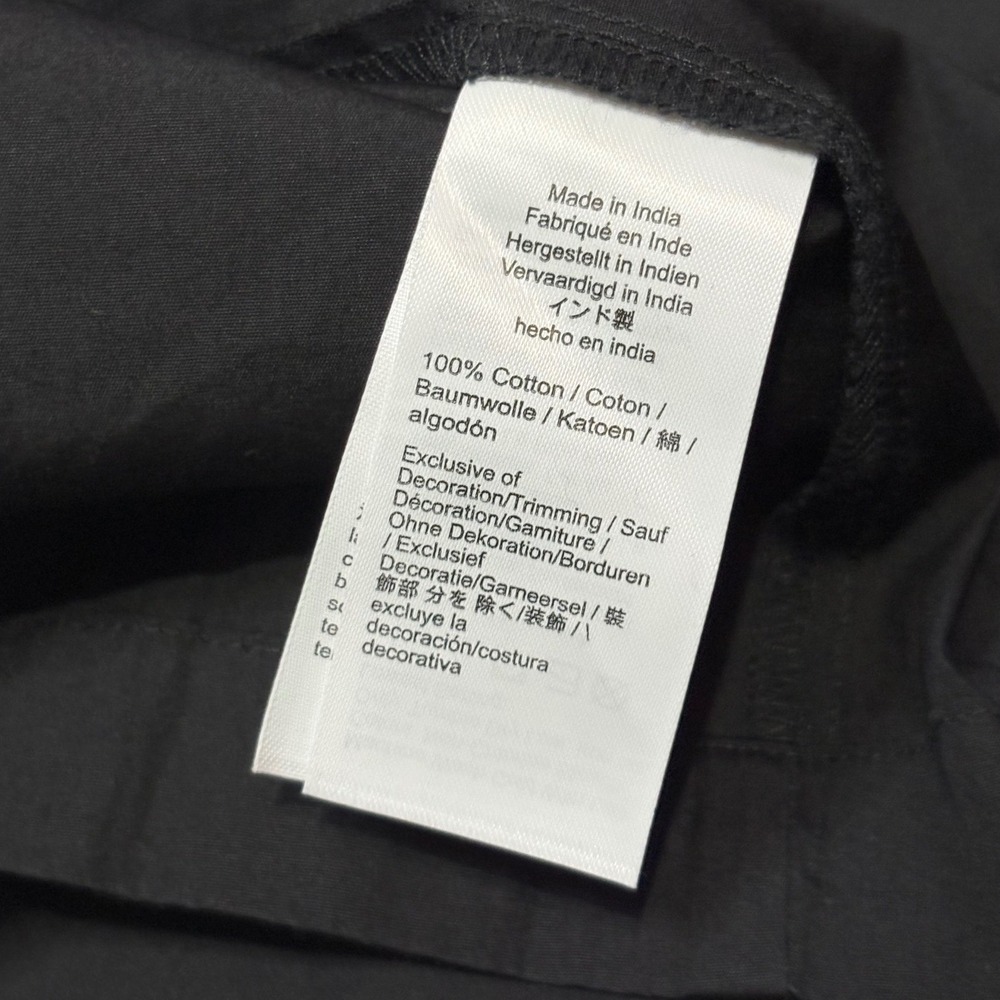 Madewell Skirt Womens Medium Black Smocked Waist Cotton Poplin Maxi A-Line NWT - Picture 9 of 9